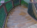 curved timbertech  deck stairs